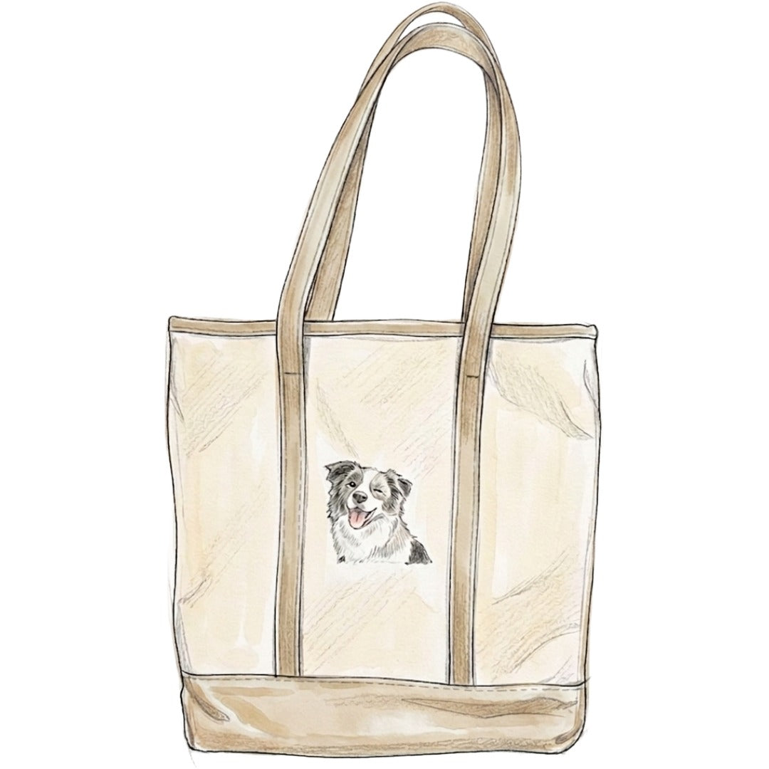 【Coming Soon】コットンキャンバス クラシックトートバッグ オーダーメイドペットポートレート刺繍