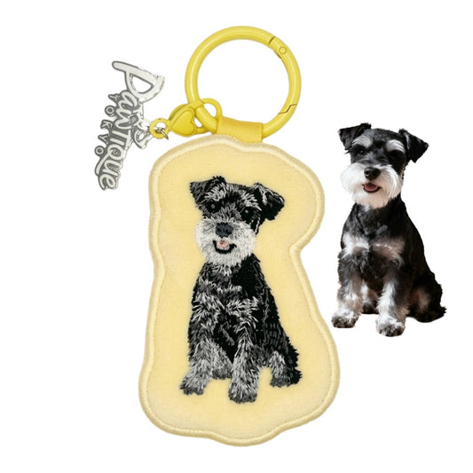 バッグチャーム ふわふわシリーズ オーダーメイドペットポートレート刺繍