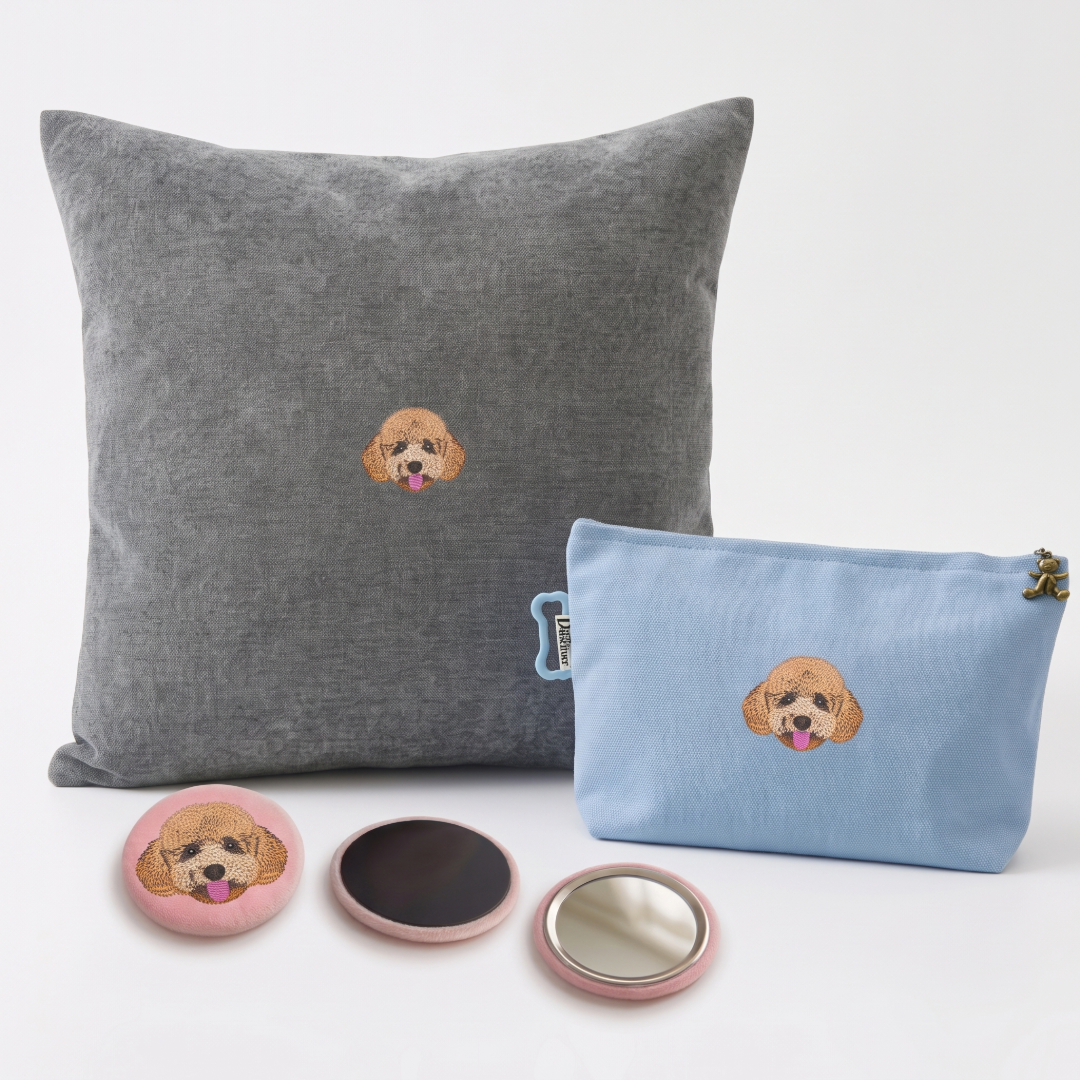 うちの子のある暮らしセット オーダーメイドペットポートレート刺繍