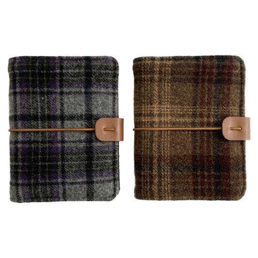 A7サイズ ウール調システム手帳カバー 無地リフィル付き オーダーメイドペットポートレート刺繍