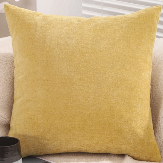 Chenille cushion cover with polyester-cotton cushion insert, custom pet portrait embroidery