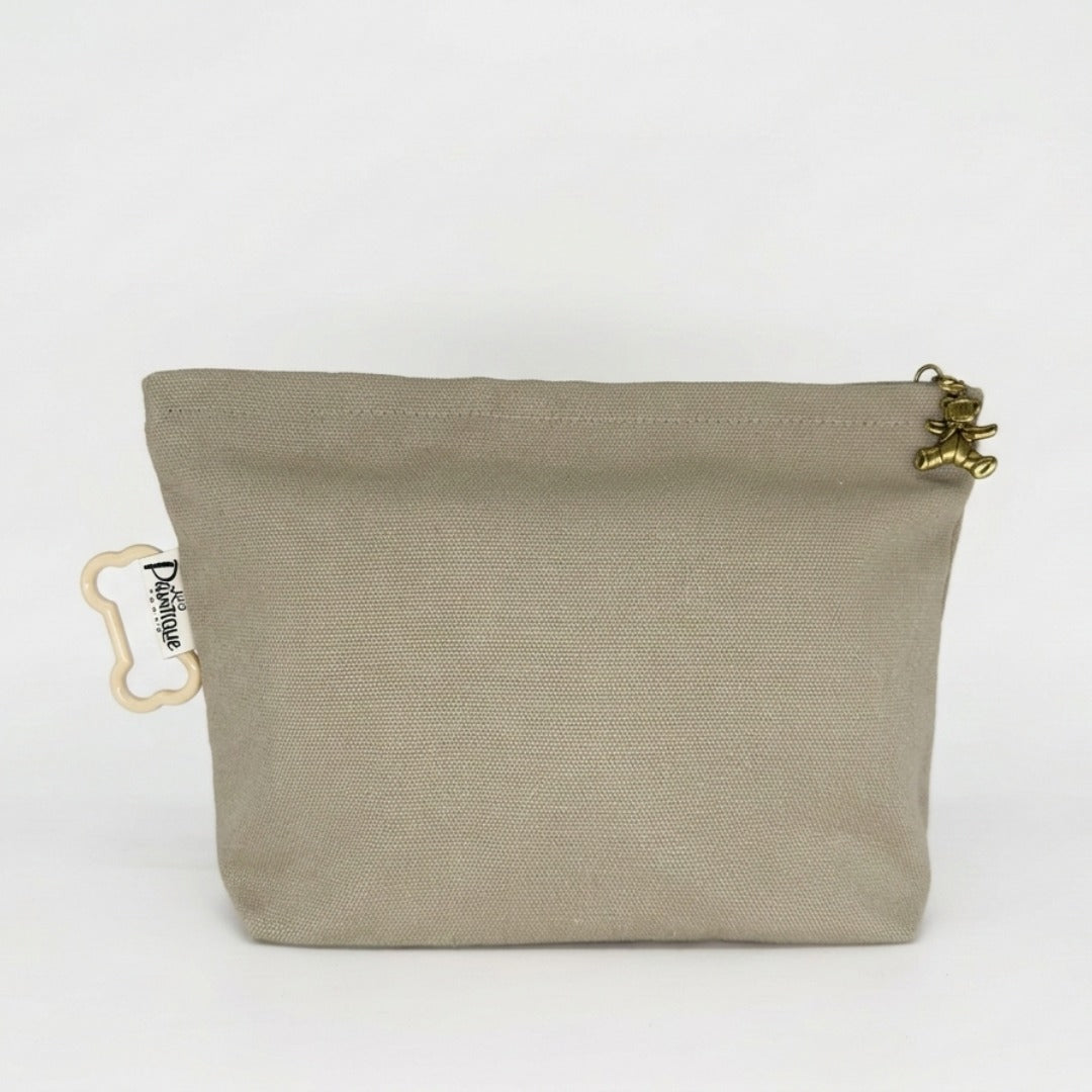 綿100%キャンバスポーチ　オーダーメイドペットポートレート刺繍