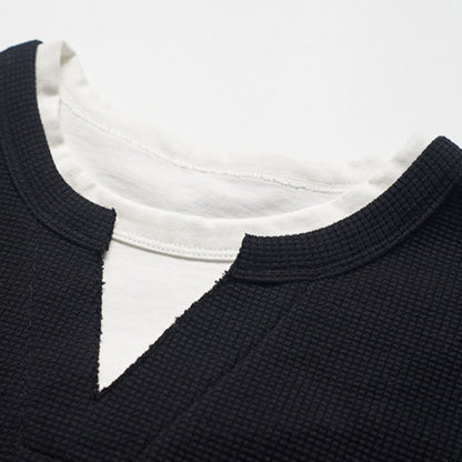 綿混重ね着風Tシャツ　オーダーメイドペットポートレート刺繍