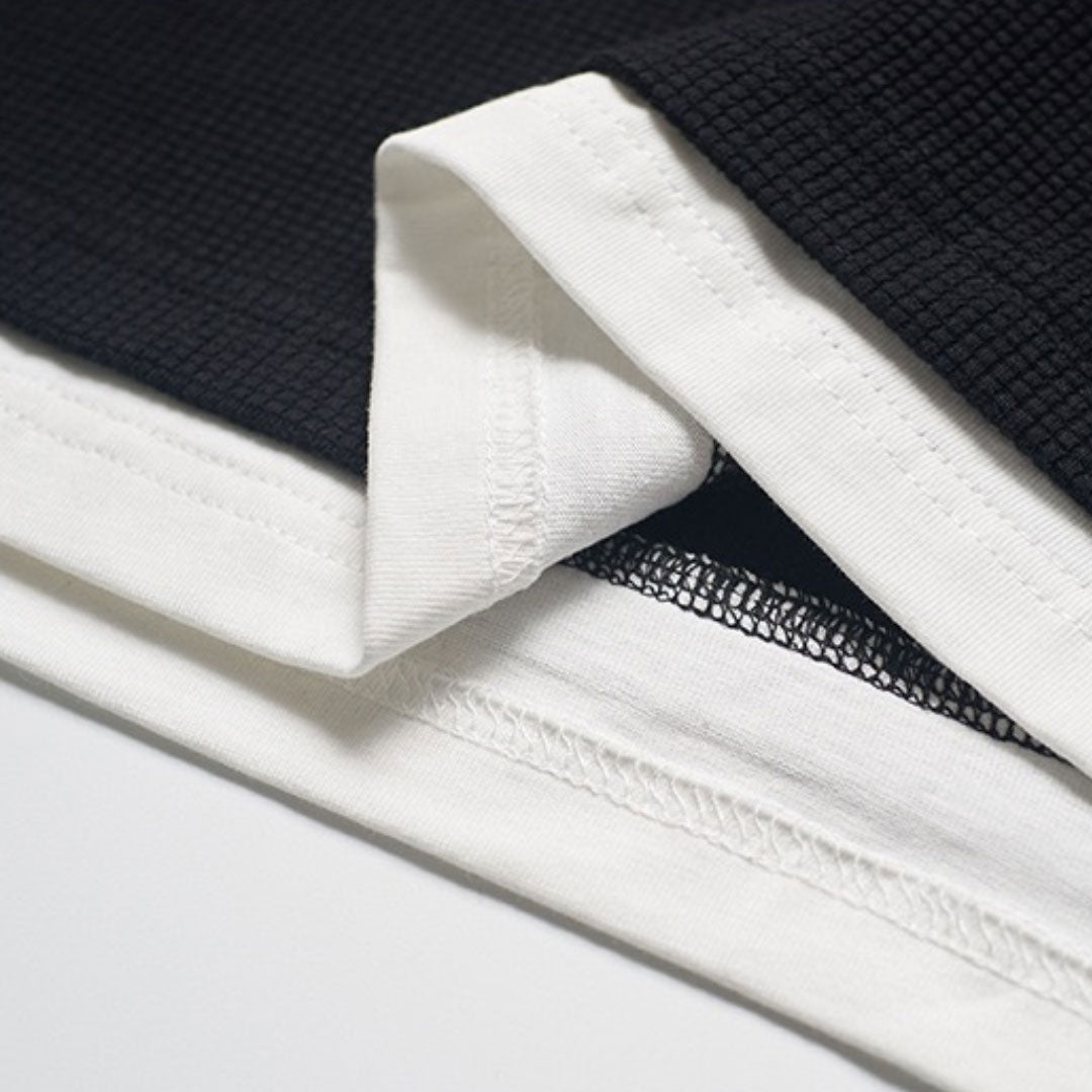 綿混重ね着風Tシャツ　オーダーメイドペットポートレート刺繍