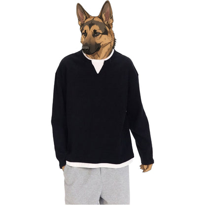 綿混重ね着風Tシャツ　オーダーメイドペットポートレート刺繍