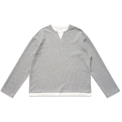 綿混重ね着風Tシャツ　オーダーメイドペットポートレート刺繍