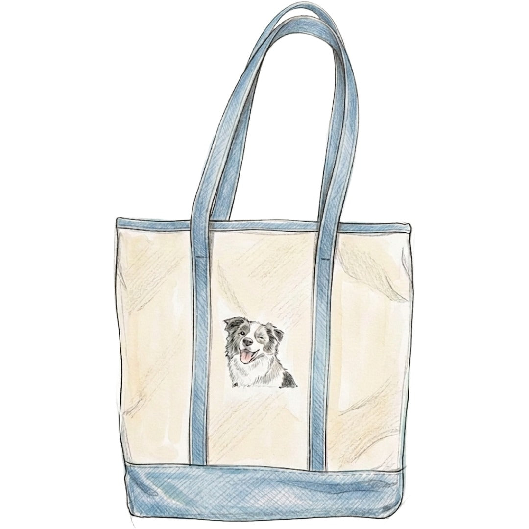 【Coming Soon】コットンキャンバス　クラシックトートバッグ　オーダーメイドペットポートレート刺繍