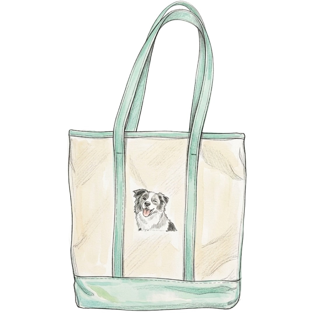 【Coming Soon】コットンキャンバス　クラシックトートバッグ　オーダーメイドペットポートレート刺繍