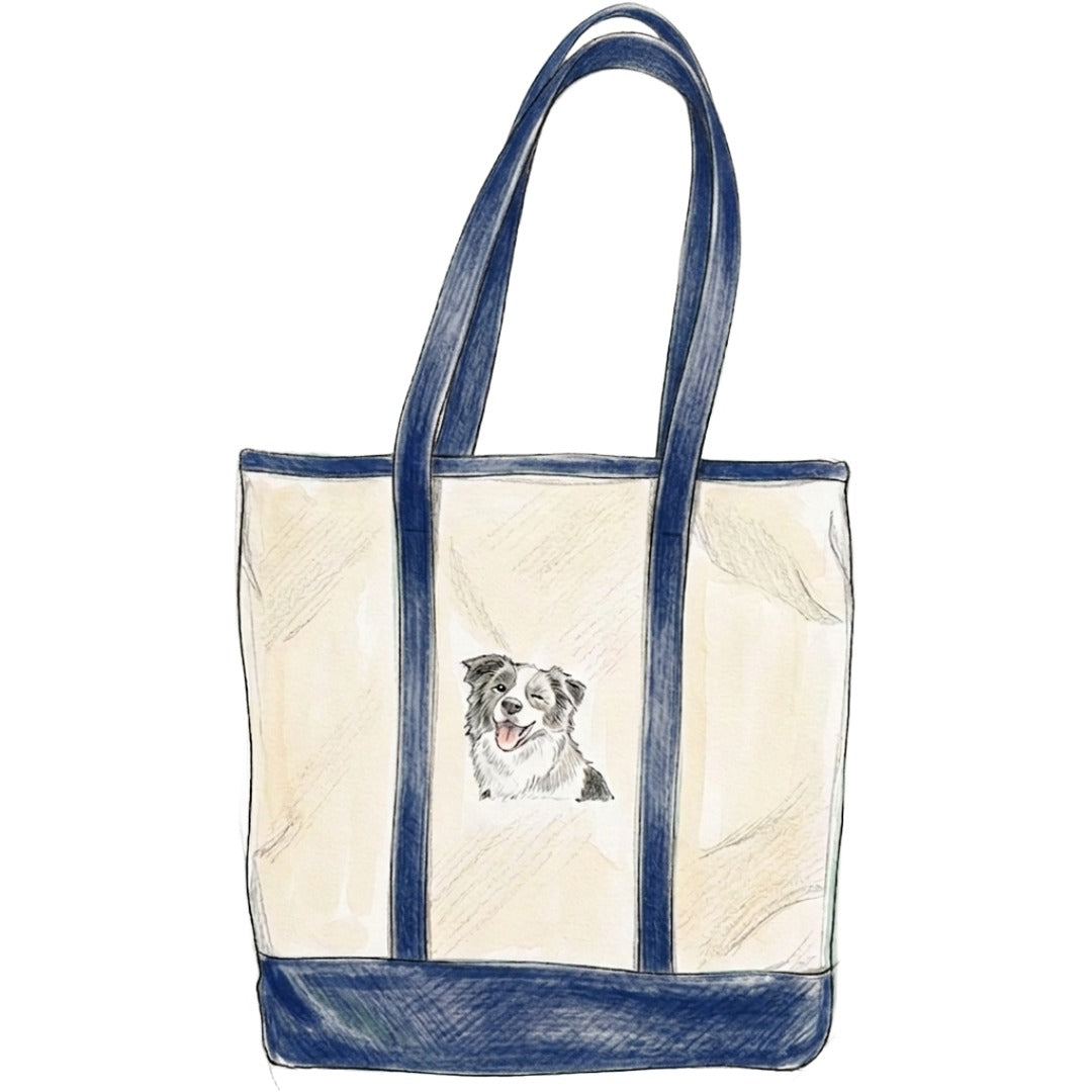 【Coming Soon】コットンキャンバス　クラシックトートバッグ　オーダーメイドペットポートレート刺繍