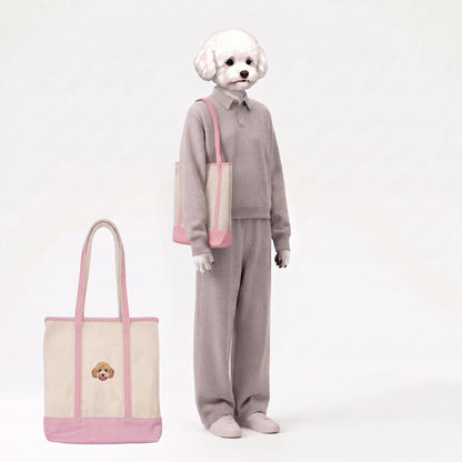 【Coming Soon】Cotton Canvas Classic Tote Bag - Custom Pet Portrait Embroidery