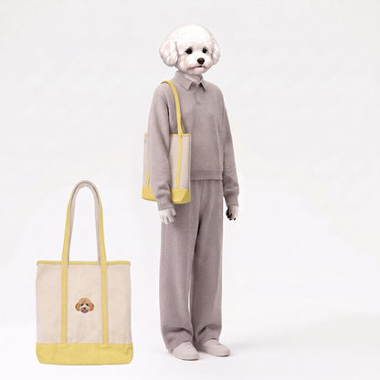【Coming Soon】Cotton Canvas Classic Tote Bag - Custom Pet Portrait Embroidery