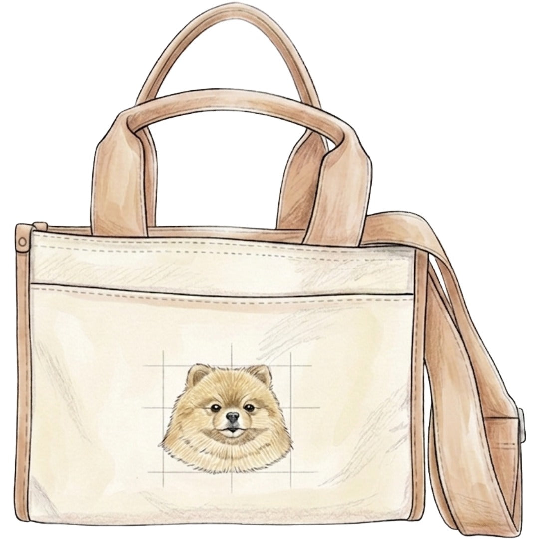 【Coming Soon】コットンキャンバス　2-Way　トートバッグ　オーダーメイドペットポートレート刺繍