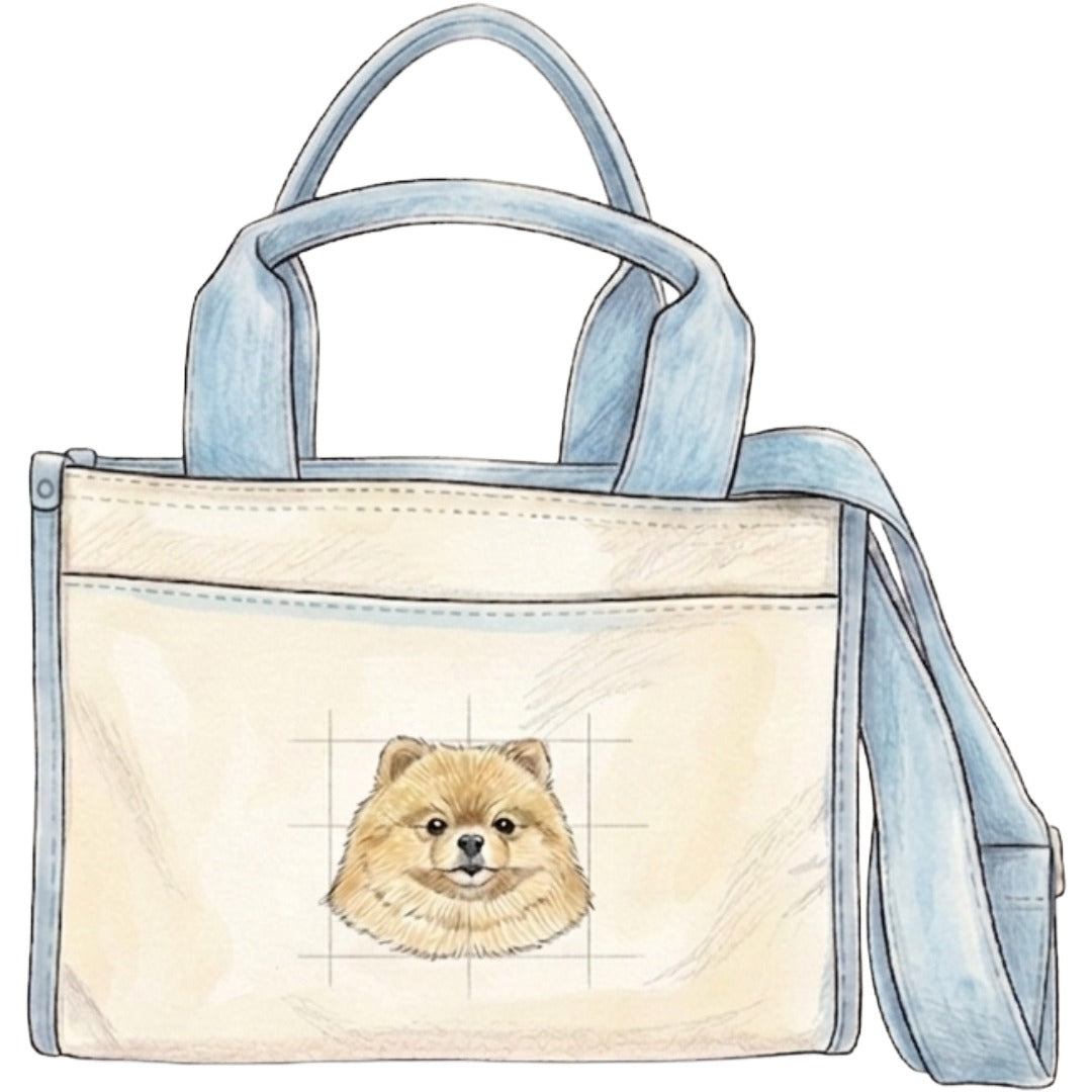 【Coming Soon】コットンキャンバス　2-Way　トートバッグ　オーダーメイドペットポートレート刺繍