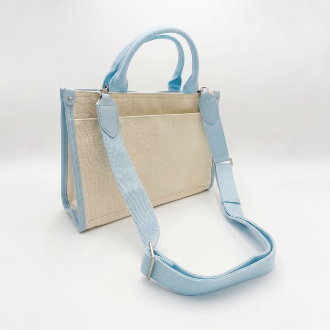 [Coming Soon] Cotton Canvas 2-Way Tote Bag with Custom Pet Portrait Embroidery