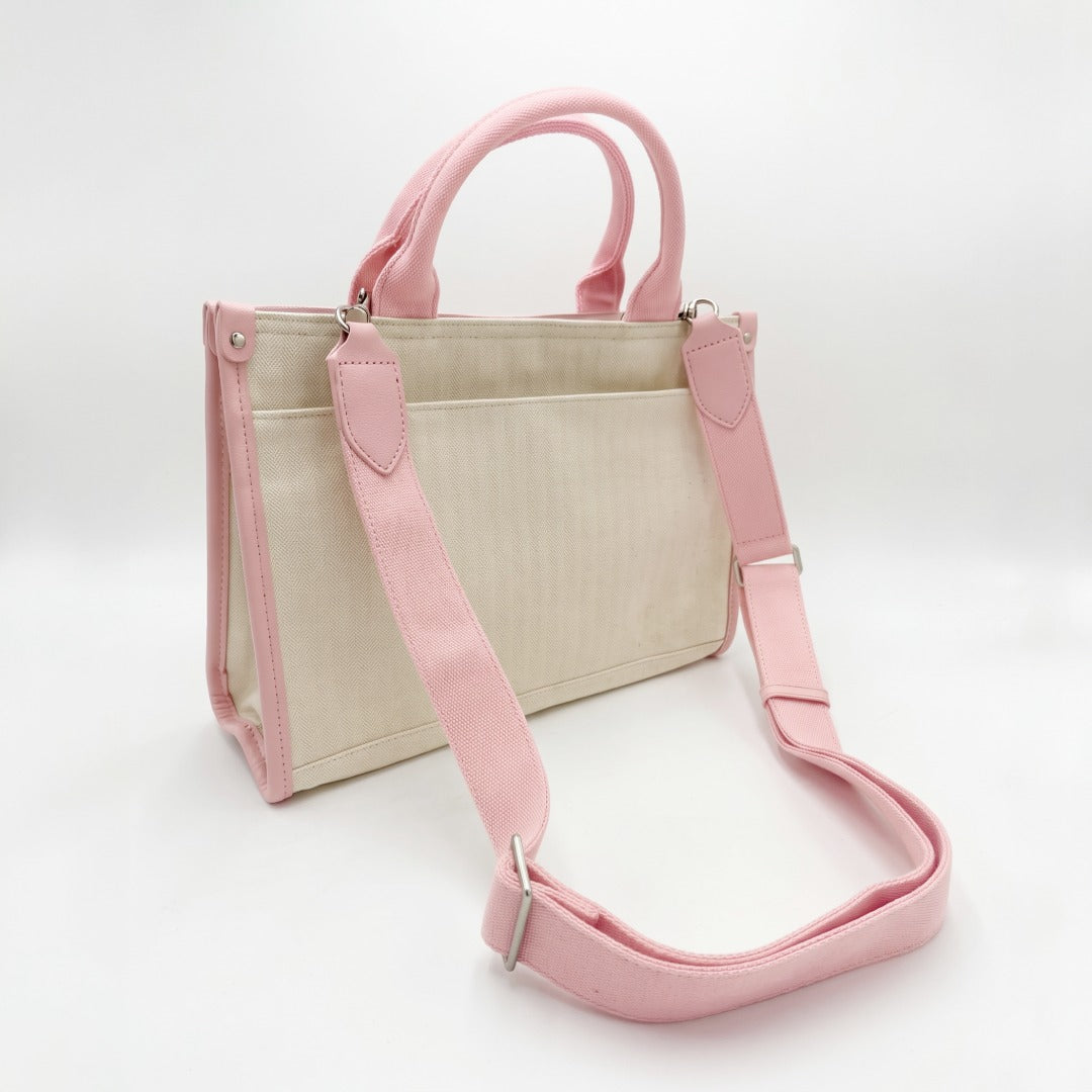 [Coming Soon] Cotton Canvas 2-Way Tote Bag with Custom Pet Portrait Embroidery