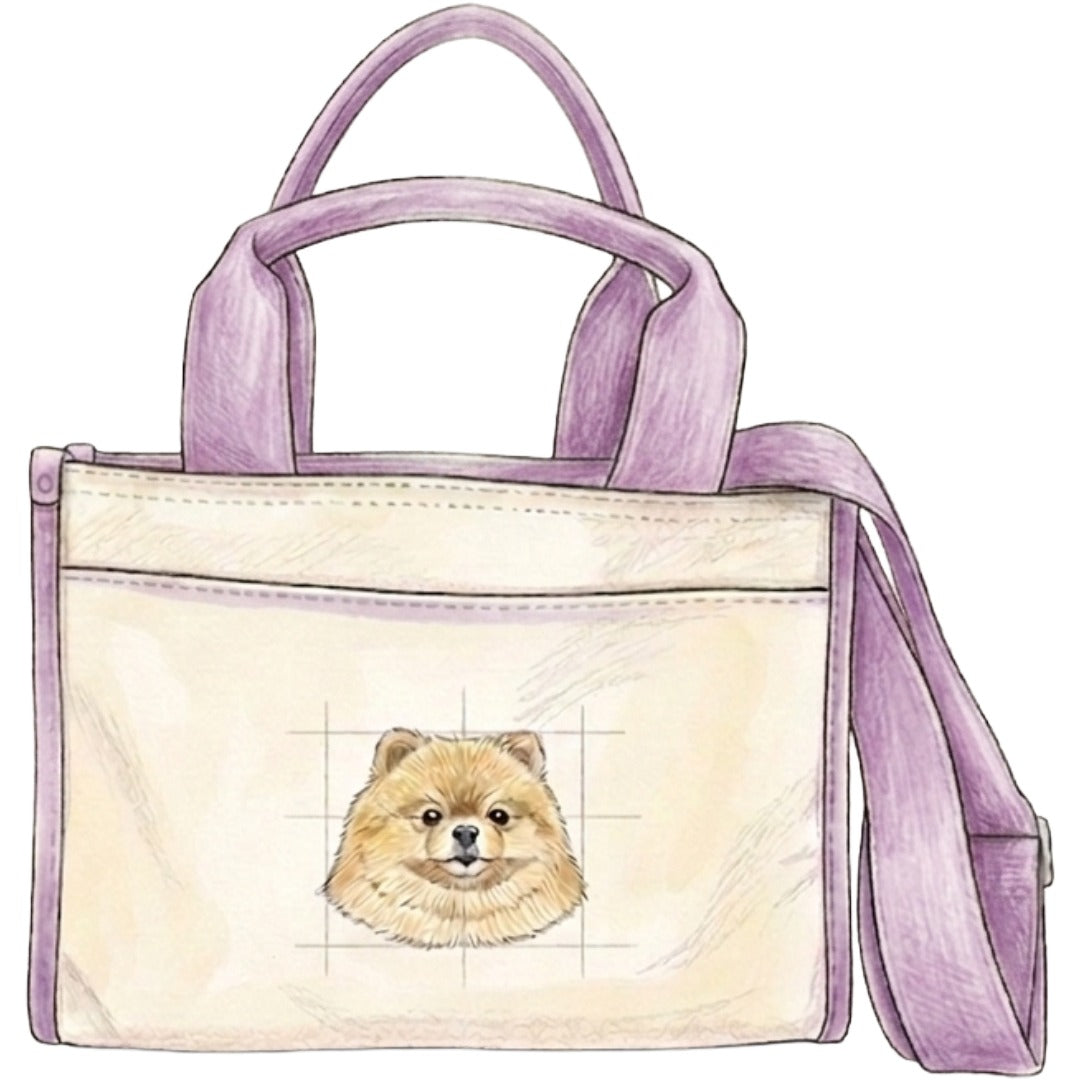 【Coming Soon】コットンキャンバス　2-Way　トートバッグ　オーダーメイドペットポートレート刺繍