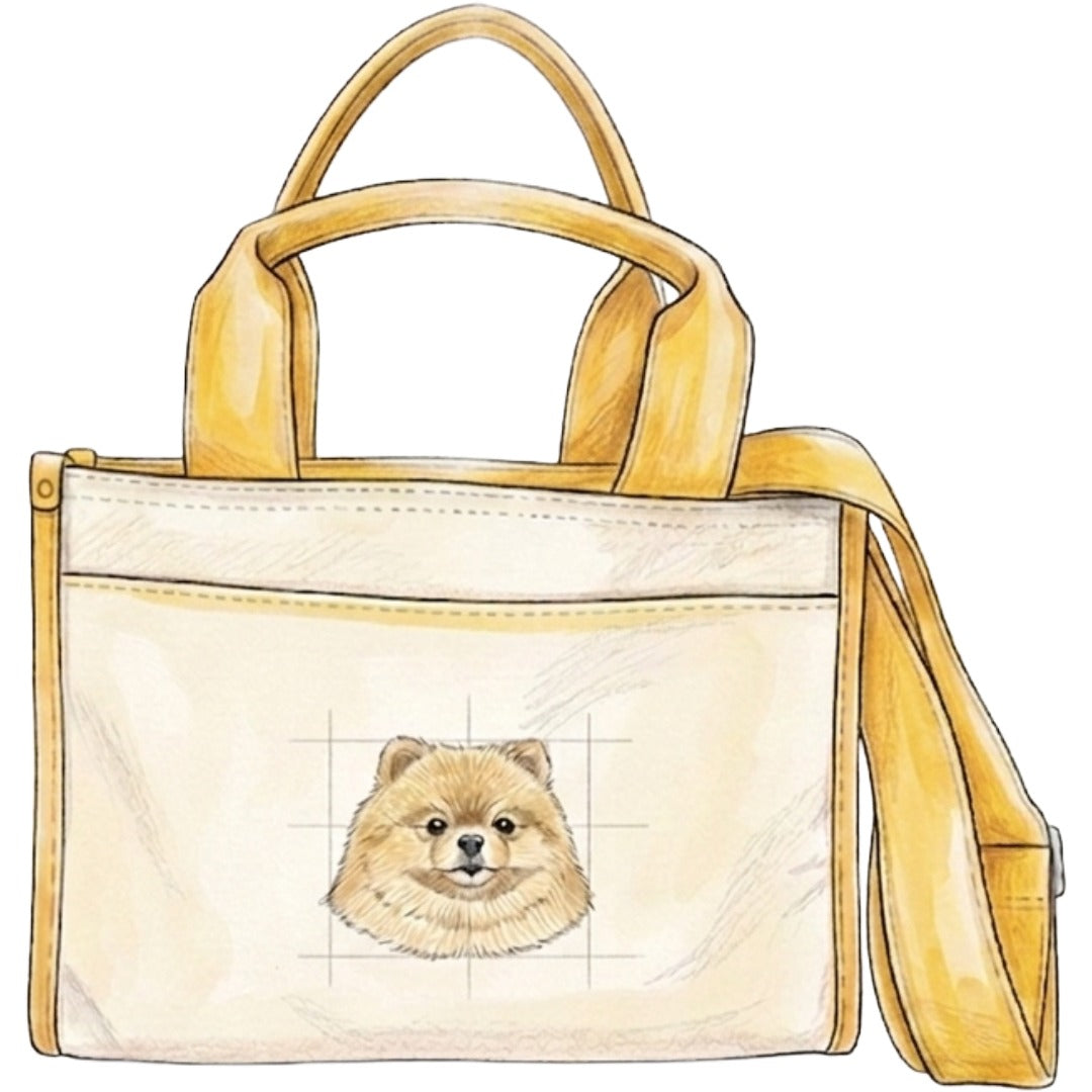 【Coming Soon】コットンキャンバス　2-Way　トートバッグ　オーダーメイドペットポートレート刺繍