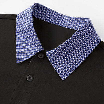 綿混重ね着風シャツ　オーダーメイドペットポートレート刺繍