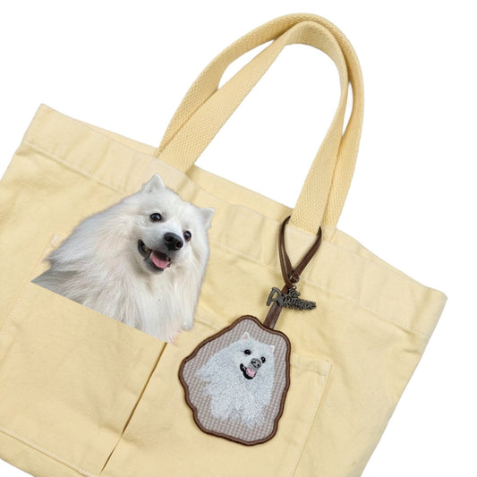 バッグチャーム　ウール調シリーズ　オーダーメイドペットポートレート刺繍