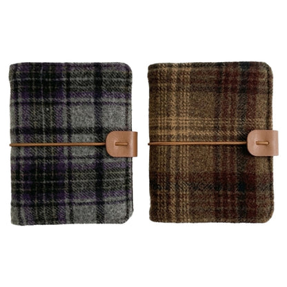 A7-sized wool-like system planner cover with plain refills, custom pet portrait embroidery