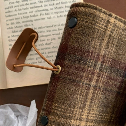 A7-sized wool-like system planner cover with plain refills, custom pet portrait embroidery