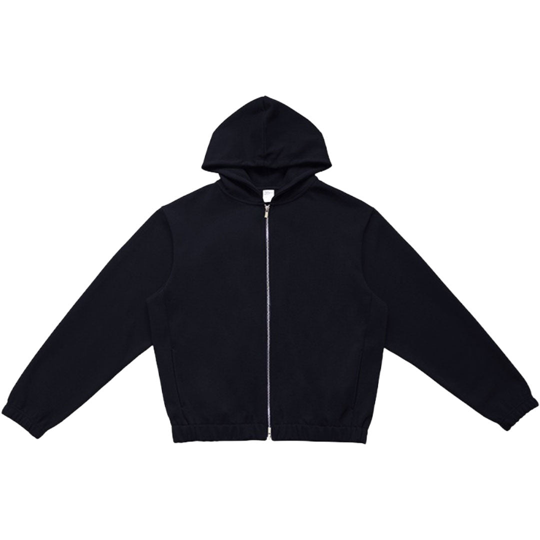 綿混ダブルジップパーカー　オーダーメイドペットポートレート刺繍