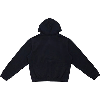 綿混ダブルジップパーカー　オーダーメイドペットポートレート刺繍