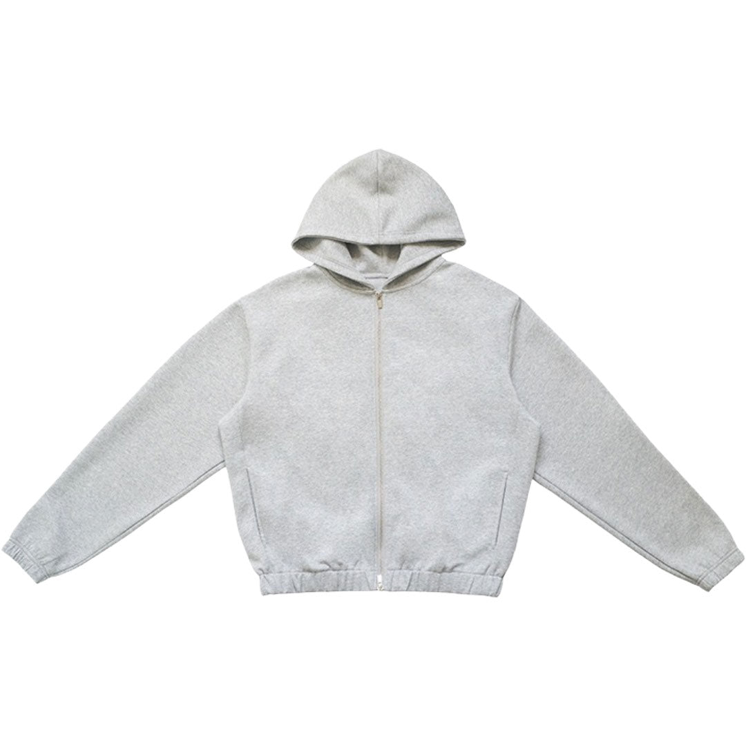 綿混ダブルジップパーカー　オーダーメイドペットポートレート刺繍