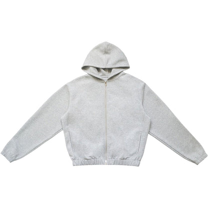 綿混ダブルジップパーカー　オーダーメイドペットポートレート刺繍